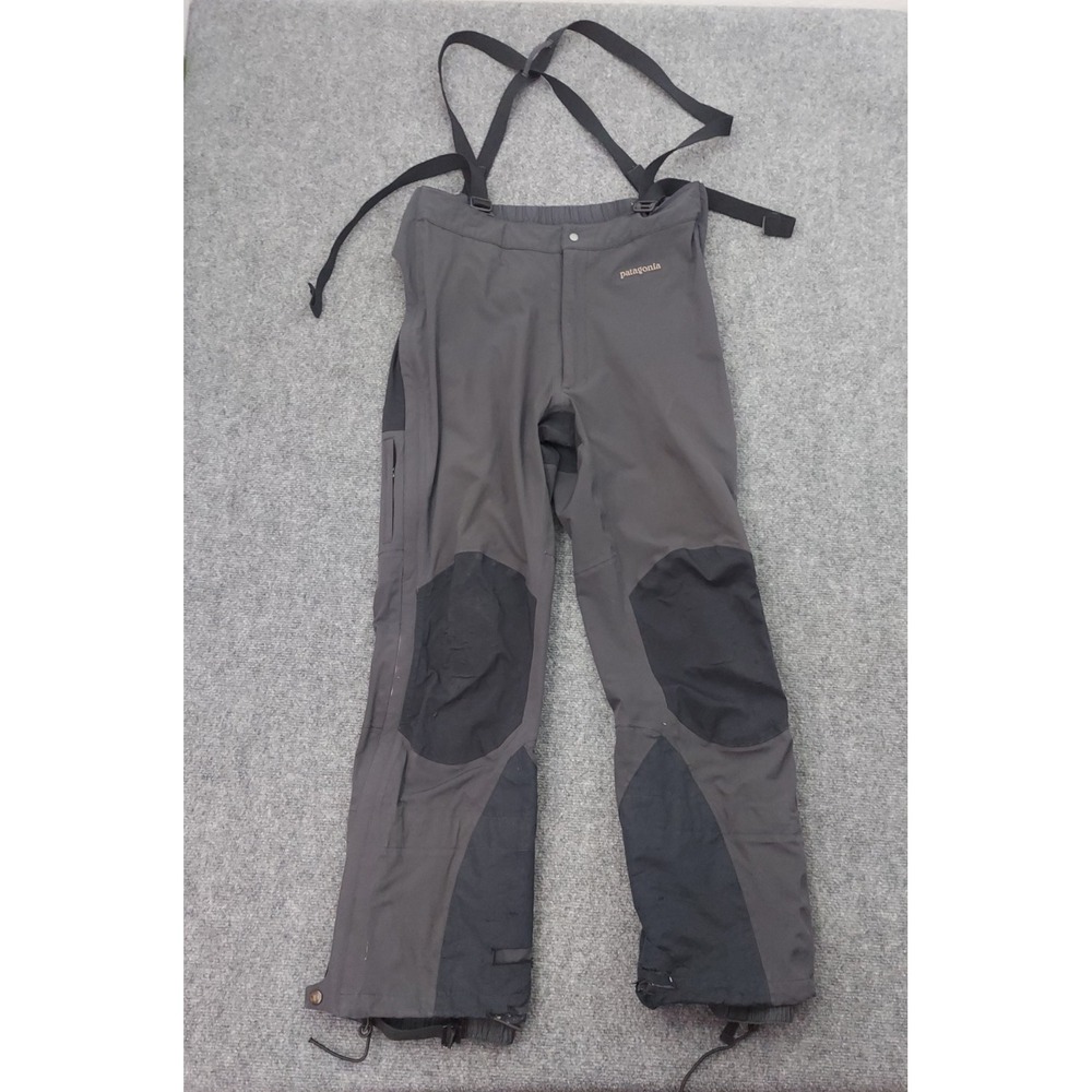 Patagonia Ski Pants Mens 32 Gray Suspenders Snowboarding Nylon Outdoor READ
